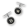 Silver Typewriter Key CuffLinks